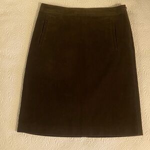 J. Crew Dark Brown corderoy Skirt